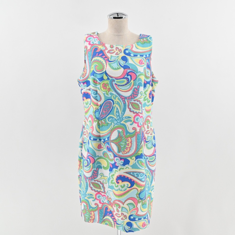 RN Studio Shift Dress Size 14 Ronni‎ Nicole Colorful Paisley Print Sleeveless